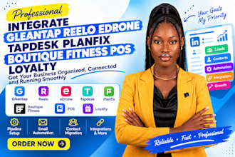 integrate gleantap reelo edrone tapdesk planfix boutique fitness pos loyalty