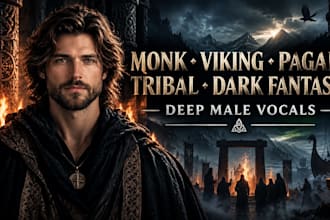 record monk vocals, viking chant, pagan chant, tribal vocals and dark fantasy