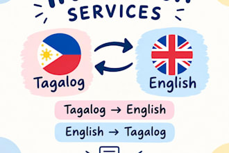 english to tagalog and tagalog to english translation foryou