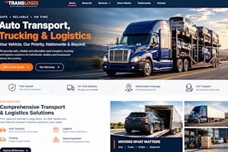 design automotive transportation website auto transport trucking and logististic