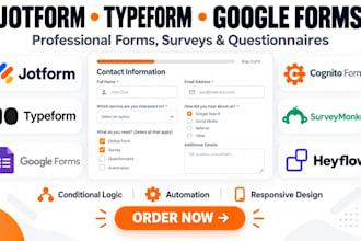 create jotform typeform google forms survey quiz questionnaire online forms