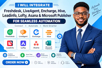 integrate freshdesk liveagent encharge hive leadinfo microsoft publisher