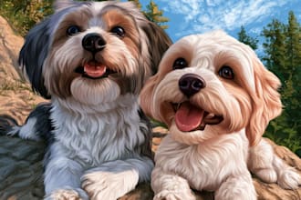 make amazing dog cat pet make amazing dog cat pet cartooportrait with caricature