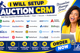 setup auction crm auction chase auctria givebutter onecause irostrum hellofund