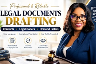 draft professional legal contracts, legal notices and demand letters