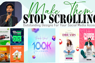 design professional posters and social media graphics