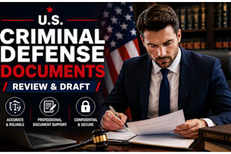review and draft US criminal defense legal consulting and sex offense documents