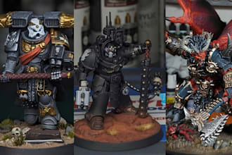 3d print and paint warhammer miniature 40k space marine orks aos resin printing