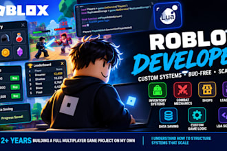 develop roblox games and scripts using lua