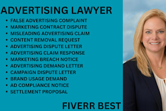 be your advertising lawyer for ad disputes, false claims and marketing contracts