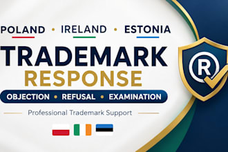 register poland ireland estonia trademark examination objection response refusal