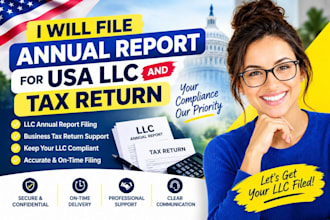 file annual report for USA llc and tax return