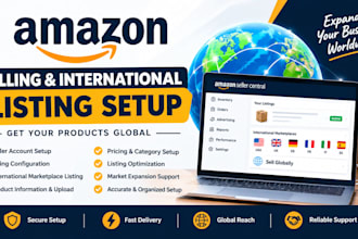 setup amazon bil listing international