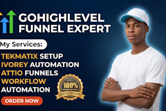 setup gohighlevel funnelish tekmatix ivorey go highlevl attio funnel tekmatix