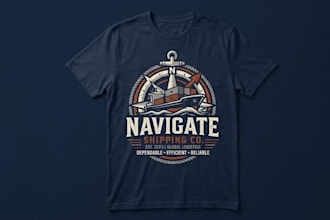 create a shipping shirt logo for your brand