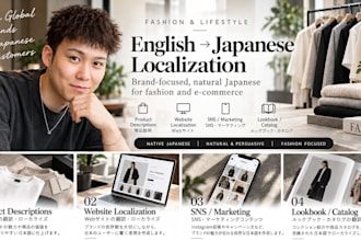 localize fashion and apparel content into natural japanese