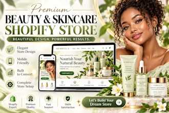 build beauty shopify store skincare website website cosmetic, spa skincare store