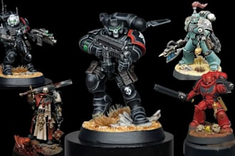 sculpt print and paint warhammer 40k, sigmar game miniatures tabletop figures
