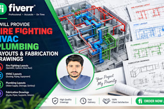 fire fighting hvac plumbing layouts and fabrication drawings