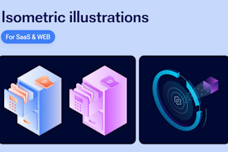 create isometric illustrations for your saas website