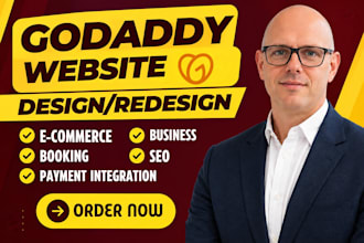 design godaddy website, godaddy redesign, godaddy seo godaddy builder with airo