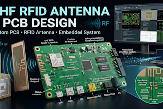 design uhf rfid antenna, custom pcb and embedded system