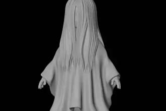 fix stl,resin3d printer,horror figure model,ghost collectible,statue for 3dprint