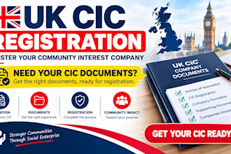 register your UK cic company and prepare documents