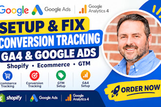 setup google ads shopify conversion tracking, ga4 ecommerce tracking analytics 4