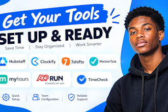 setup  hubstaff clockify 7shift meistertask myhours run powered by adp timecheck