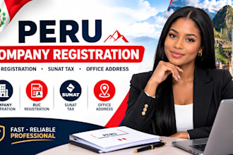 do peru company registration, ruc registration, sunat tax and office address