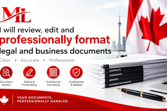 review, edit and professionally format legal and business documents