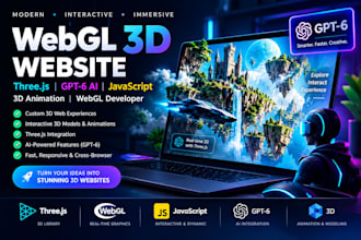 webgl 3d website threejs gpt6 ai javascript 3d animation webgl developer