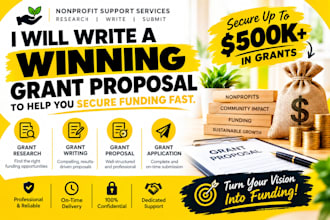 write professional nonprofit sponsorship proposal and funding request