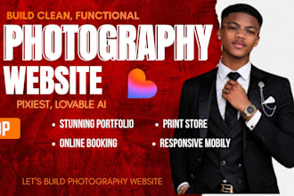design stunning photography website on pixieset, lovable ai website