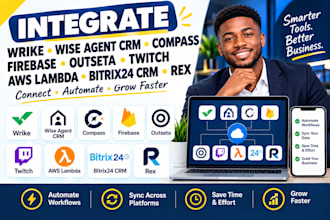 wrike wise agent CRM compass firebase outseta twitch AWS lambda bitrix24 CRM rex