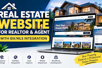 build a real estate website for realtor agent with idx mls integration