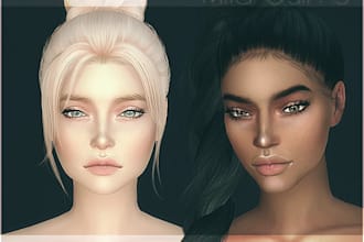 create unique custom sims for sim 4 unique sims, and design cc mods, sim facial