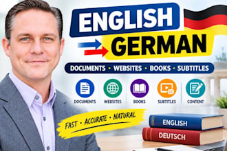 translate english to german document website books subtitles and contents