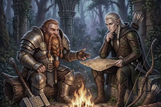 dnd, fantasy character and dnd character