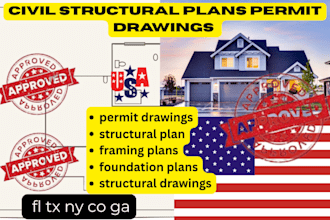 civil structural plans permit drawings for fl tx ny co ga