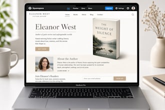design redesign professional squarespace website for authors bloggers and writer
