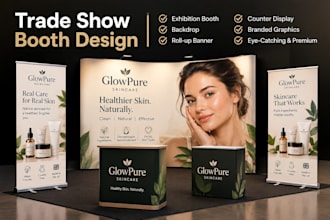 design 3d trade booth and exhibition stand with 2d layout