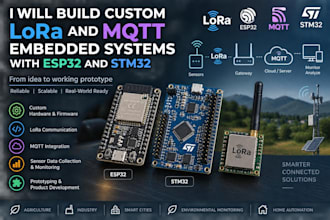 build custom lora and mqtt embedded systems with esp32 and stm32