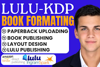 design lulu plublishing, formatting, ingramspark for lulu ebook and paperback