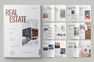 design a professional real estate brochure, property brochure or catalog
