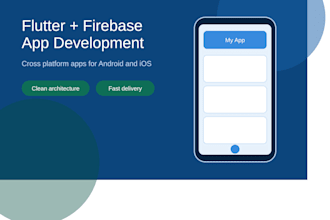 develop a flutter mobile app with a firebase backend