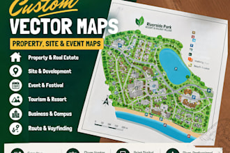 design custom vector maps, property, site and event maps