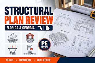 structural plan review florida georgia foundation framing load code compliance p