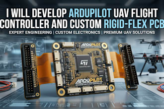 develop ardu pilot uav flight controller and custom rigid flex pcb